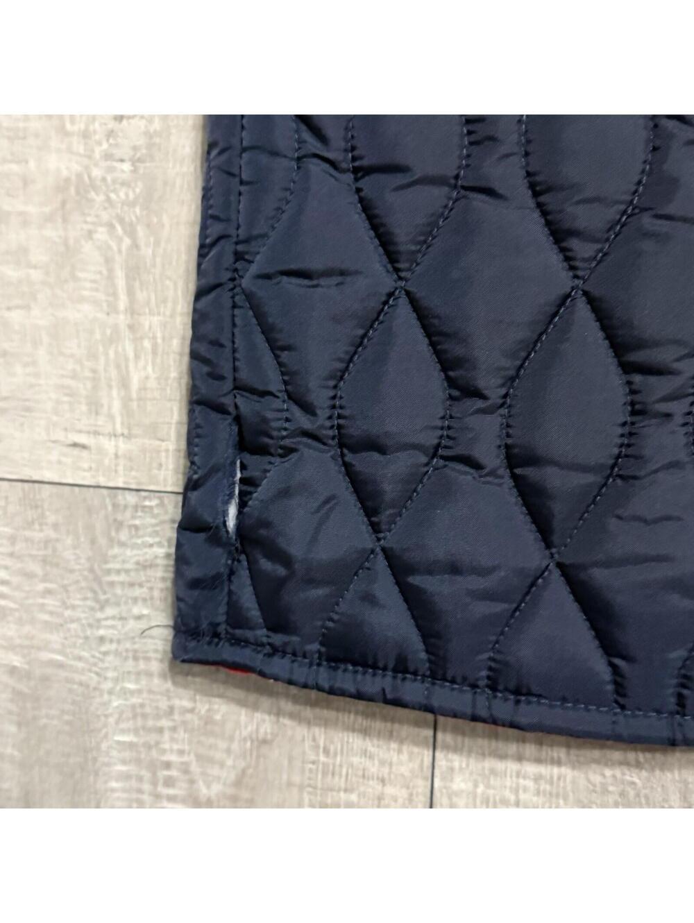 Vintage Rare Tommy Jeans Hilfiger Vest Blue Quilted Full Zip Women’s Medium - Picture 9 of 10
